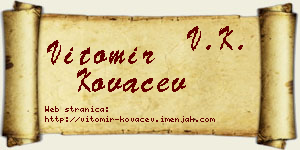 Vitomir Kovačev vizit kartica